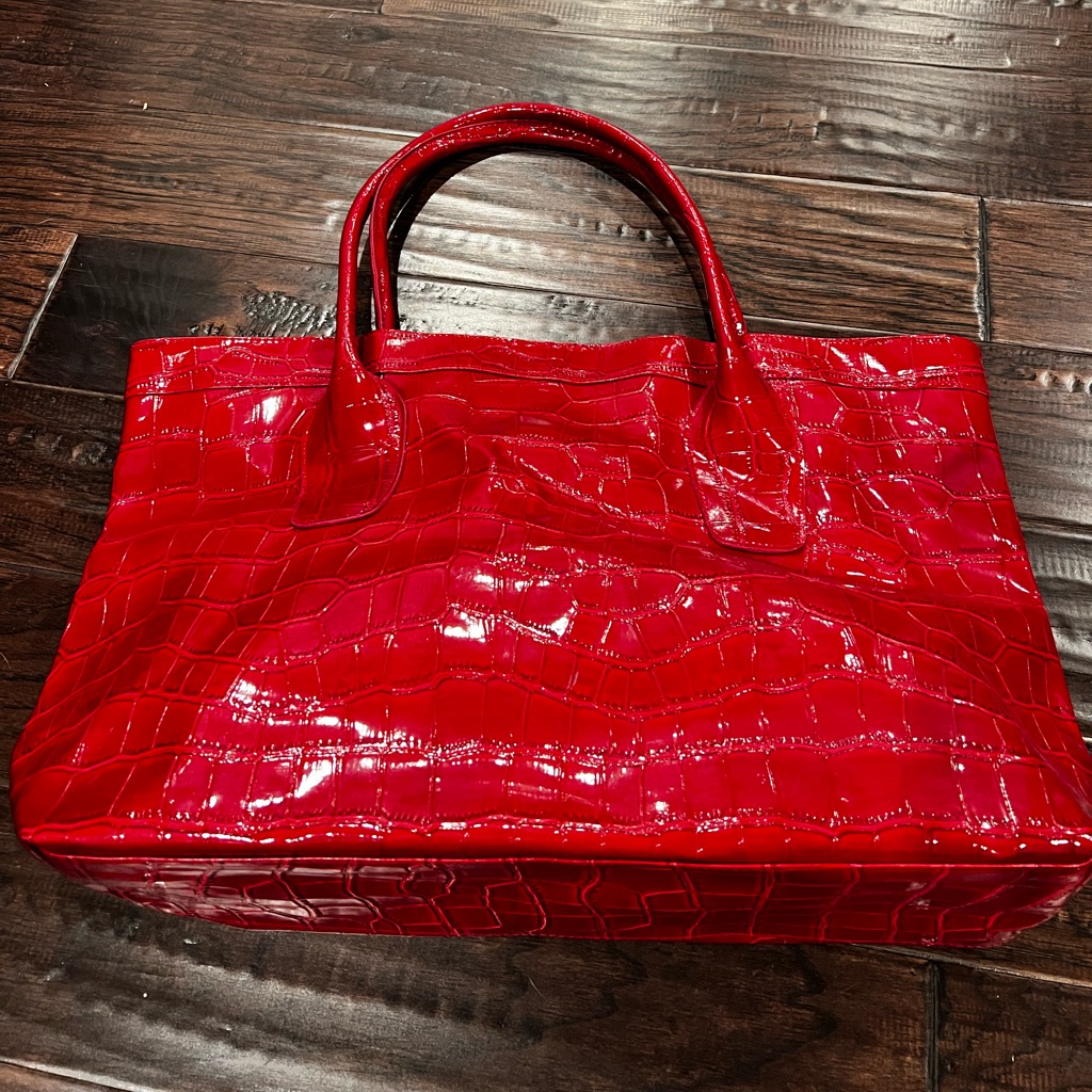 Elizabeth Arden Glossy Red Tote Bag
